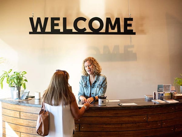 Welcome Desk at the Crossing